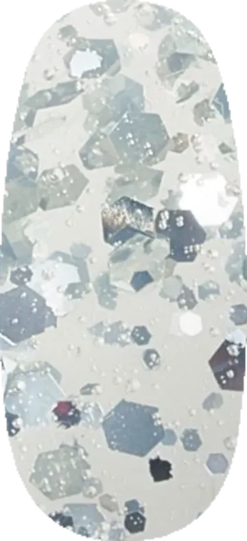 Silver Glitter - Gel Top Coat swatch